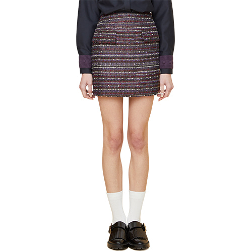 comma tweed skirt - purple