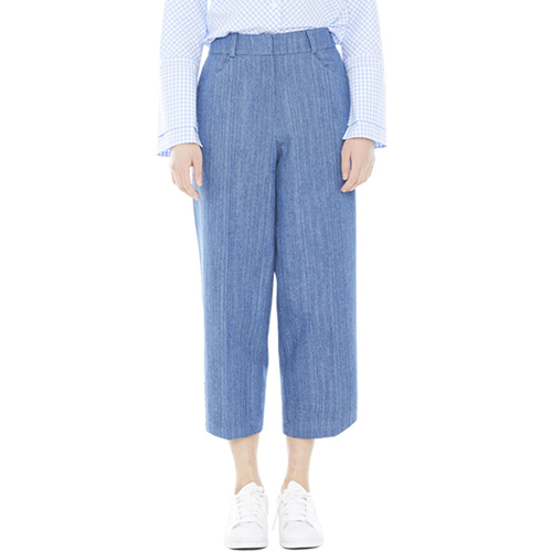 denim wide pants - blue