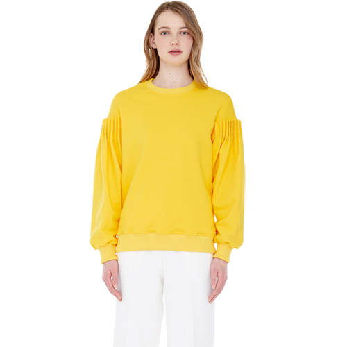 bud sleeve sweatshirt - yellow