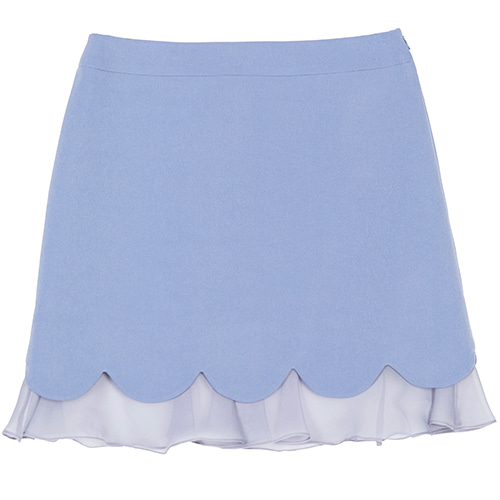 Petal Layered Skirt - blue