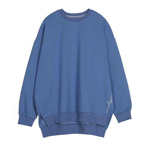 Slit Sweatshirts - blue