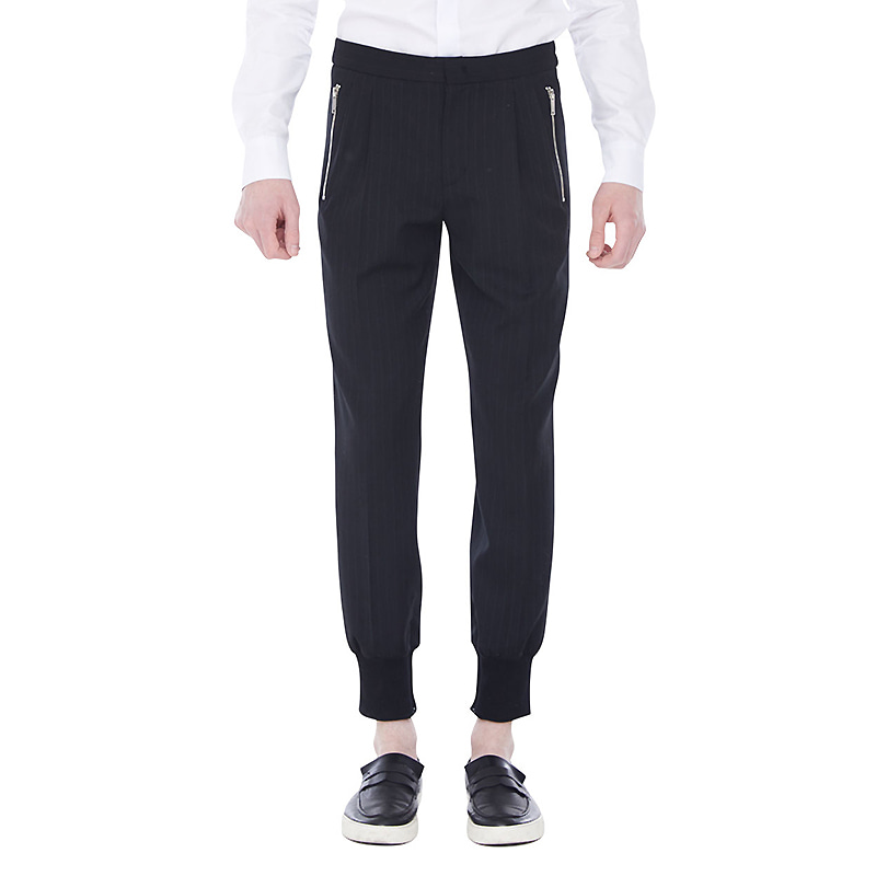 Zippered jogger pants - Black