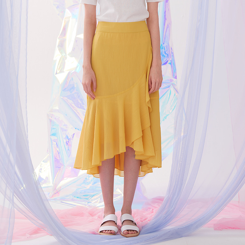 Double Flounce Skirt - Yellow