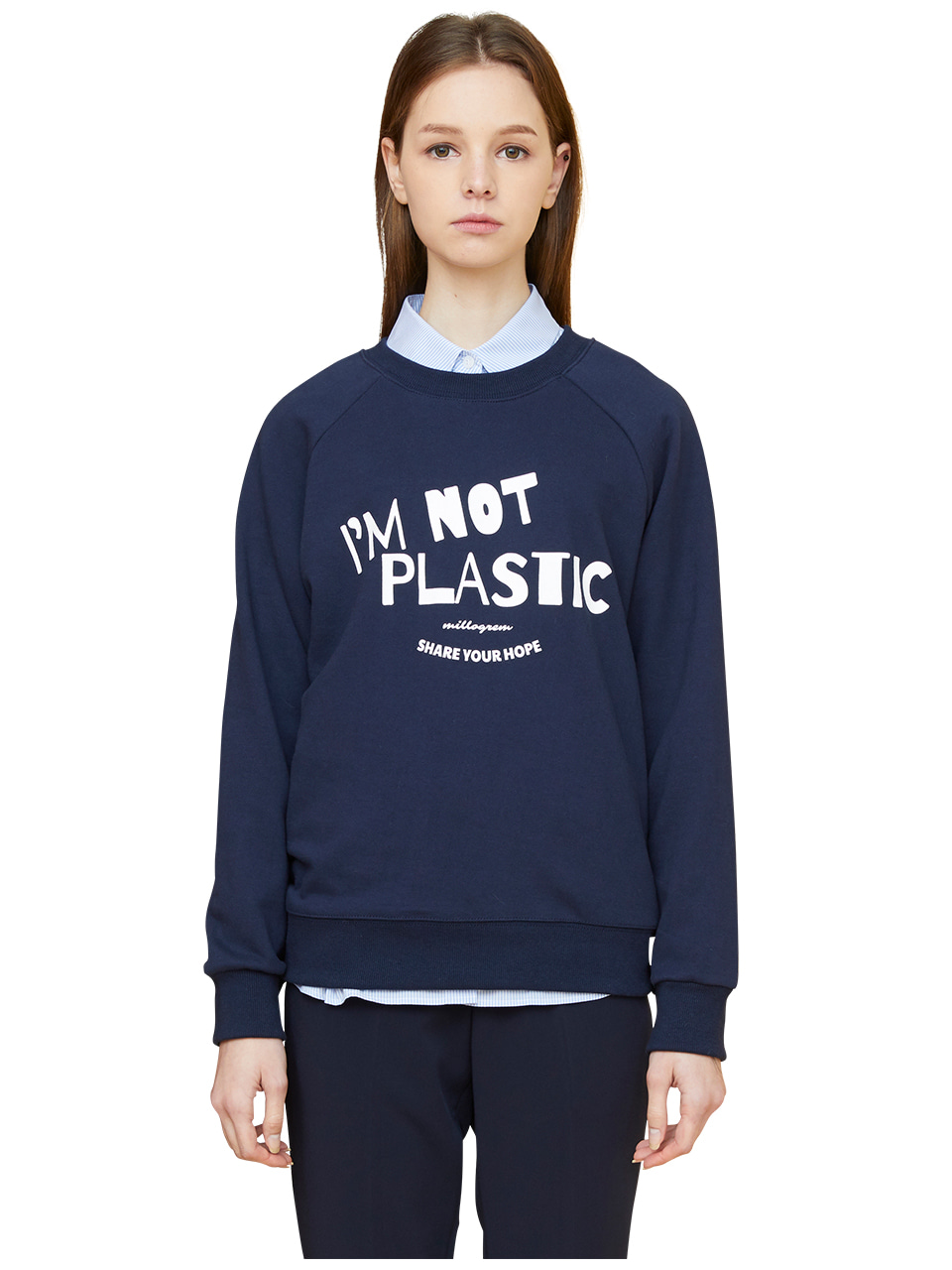 i’m not plastic sweatshirts - navy