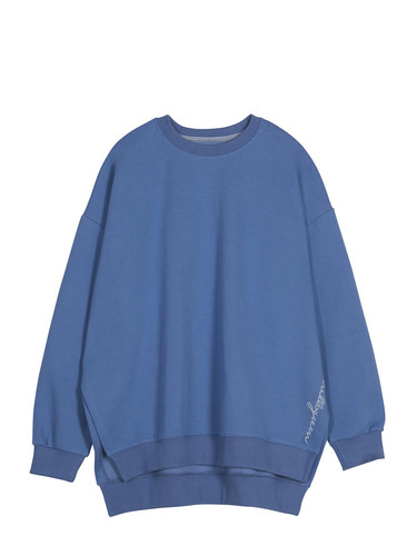 Slit Sweatshirts - blue