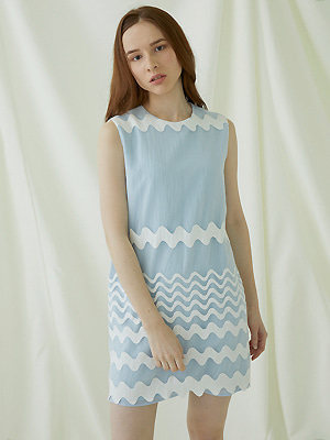 Waven Dress - blue