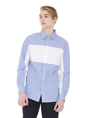 Striped Whiteblock Shirts - Blue