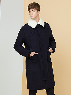 Grema zipper coat - Navy
