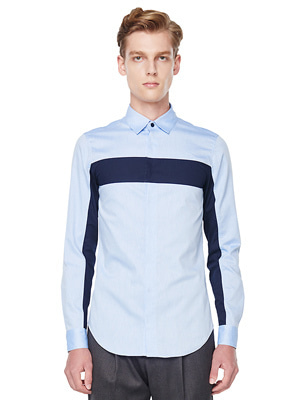 Navy Lined Shirts - Blue